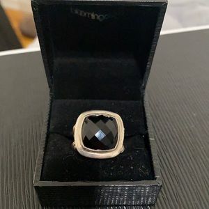 David Yurman black onyx ring- sterling